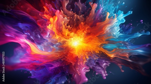 Vibrant Explosion of Color and Light