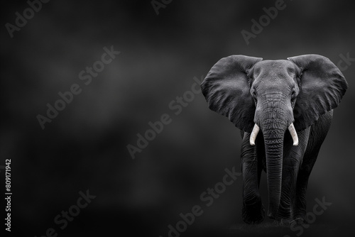 Close-up portrait of an African elephant
