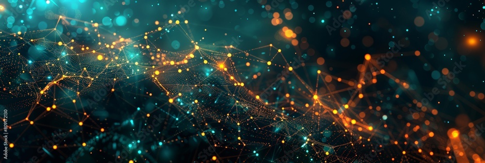 Obraz premium Bright lights on a dark background creating a blurred effect