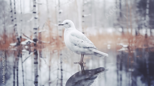 Double Exposure seagull and forest illustration ~ Created using Generative AI © Roxane Bay