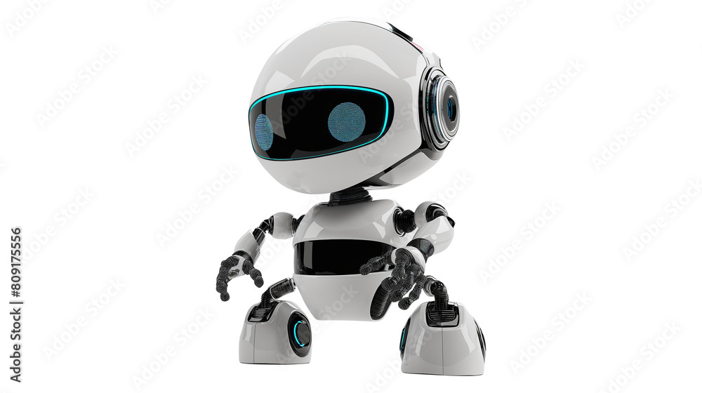 3D Robot chatbot isolated on a transparent background 3D Robot chatbot isolated on a transparent background