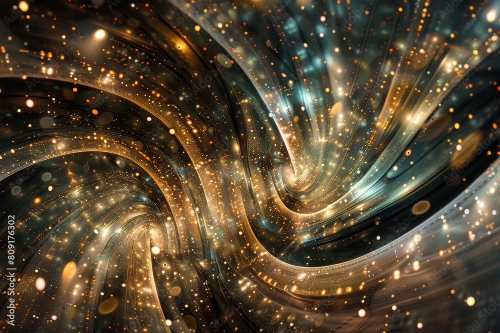Spiral design created using computer graphics, intricate patterns twisting and turning in a celestial sky, A celestial sky filled with twinkling stars and swirling galaxies Spiral design created using computer graphics, intricate patterns twisting and turning in a celestial sky, A celestial sky filled with twinkling stars and swirling galaxies