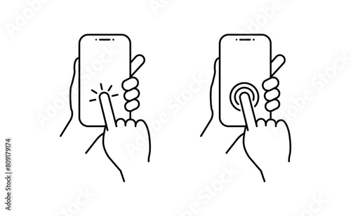 Vector Black and White Smartphone and Hand Set