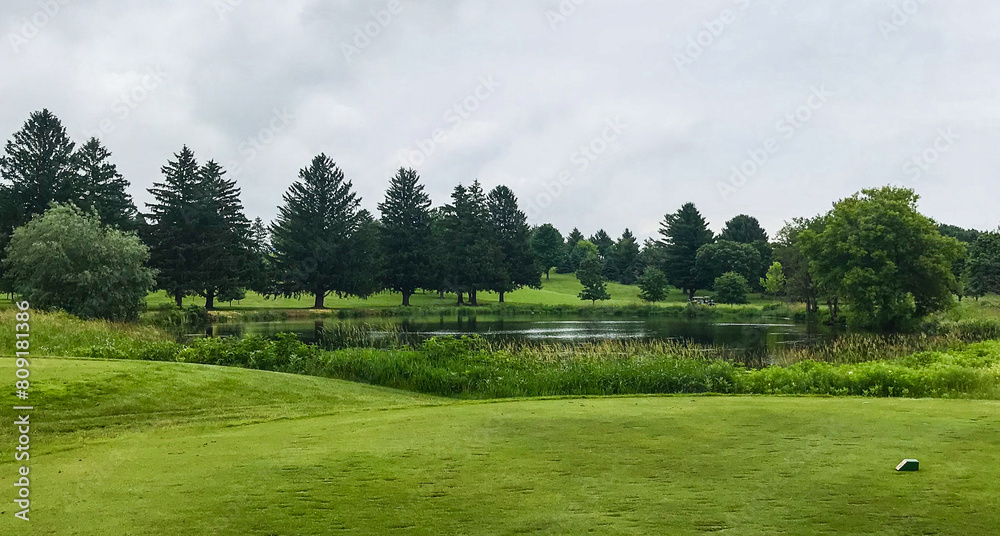 Wisconsin Golf Course on cloudy Morning Wisconsin Golf Course on cloudy Morning