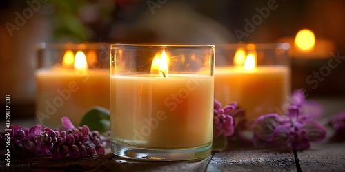 Trendy DIY Option  Making Soy Wax Candles in Glass Containers with Wick and Fragrance. Concept DIY Candles  Soy Wax  Glass Containers  Wick  Fragrance