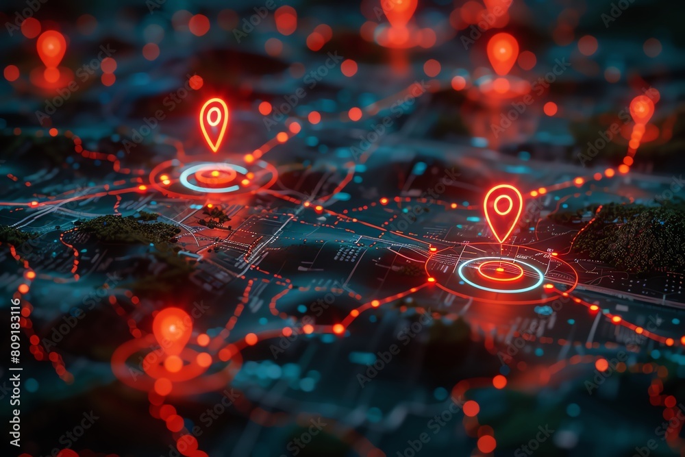 Public health official tracking disease outbreaks on a digital map with red pins, urgent and informative atmosphere Public health official tracking disease outbreaks on a digital map with red pins, urgent and informative atmosphere