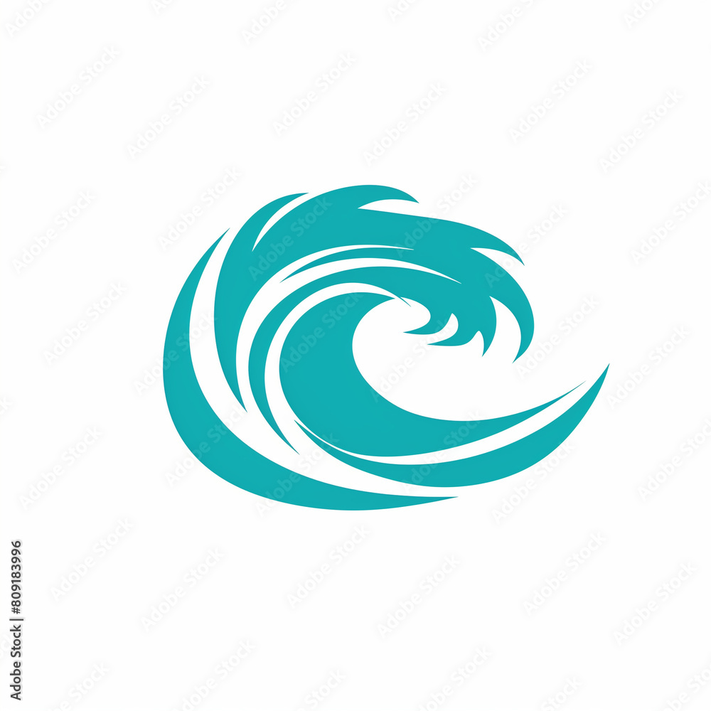 Minimalist Wave Crest with Surfboard Logo – Catch the Wave with Cool and Casual Branding Minimalist Wave Crest with Surfboard Logo – Catch the Wave with Cool and Casual Branding
