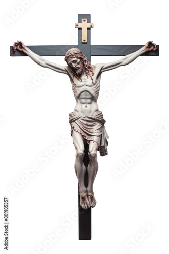 PNG Cross crucifix symbol white background. 