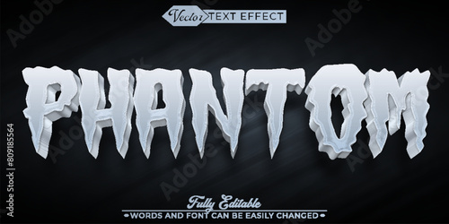 Ghost Gray Phantom Vector Editable Text Effect Template