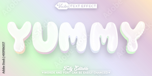 Cute Yummy Colorful Jelly Vector Editable Text Effect Template