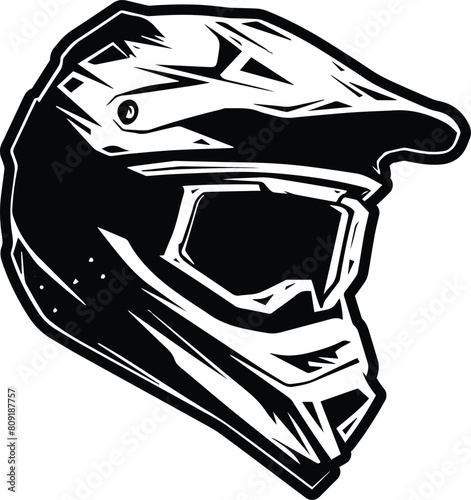 Motocross Helmet Dirt bike ATV UTV Racing Snowmobile Motorcycle Silhouette Helmet Design Outline Logo Design Clip Art Symbol Adobe Illustrator