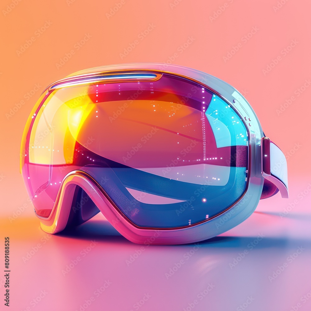Virtual reality glasses. Isolated background. 3d rendering. VR Virtual reality glasses. Isolated background. 3d rendering. VR