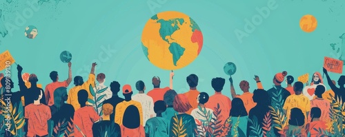 A group of people protesting peacefully for a better world