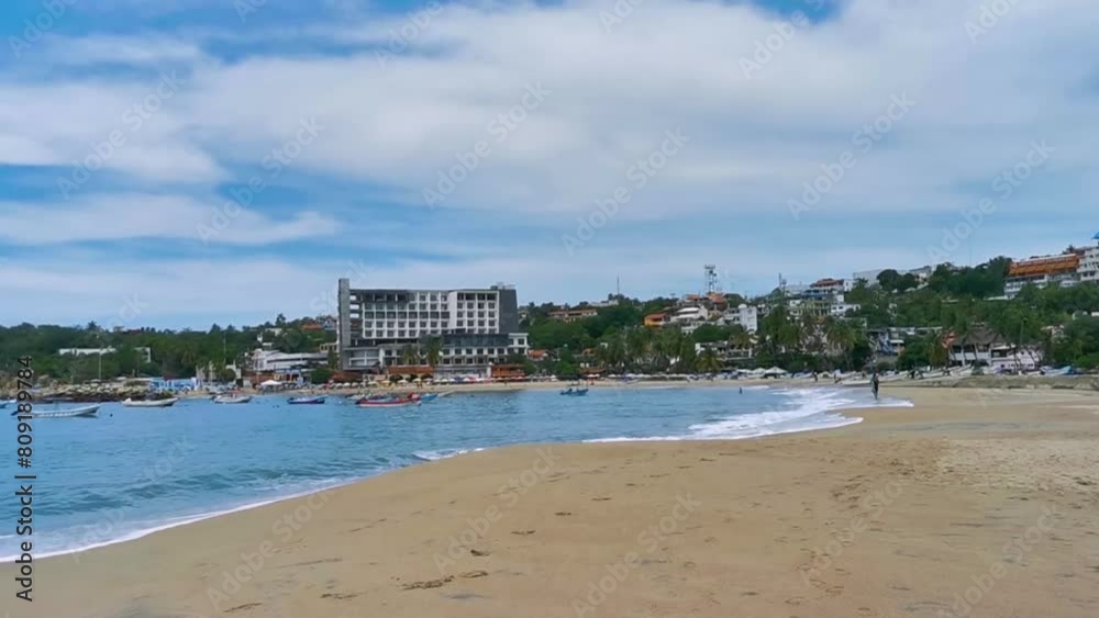 Awesome huge big surfer waves at beach Puerto Escondido Mexico. Awesome huge big surfer waves at beach Puerto Escondido Mexico.