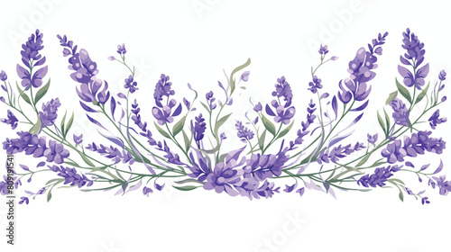 Lavender flower banner or wedding invitation design