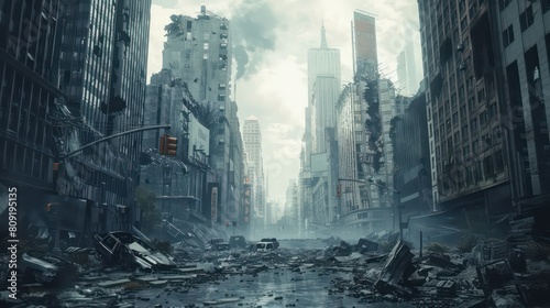 Collapse fantasies, urban apocalypse, cataclysms photo