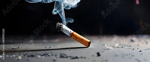 cigarette and smoke , burning ash