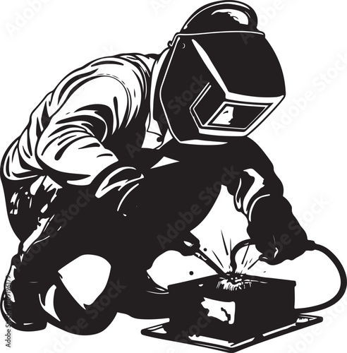 welder vector transparent background