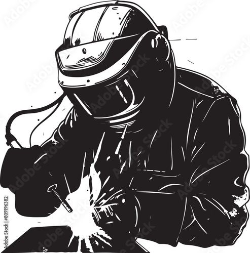 welder vector transparent background