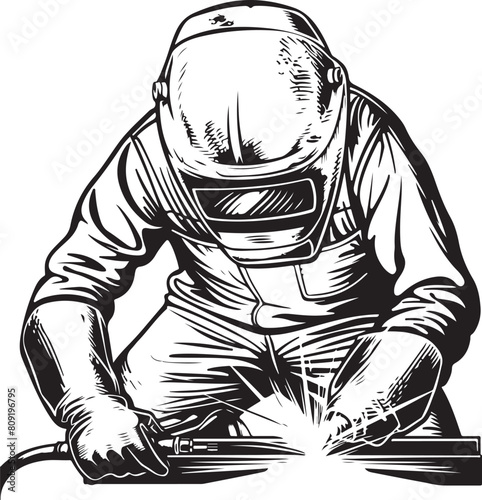 welder vector transparent background