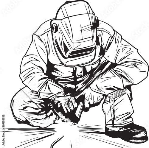 welder vector transparent background