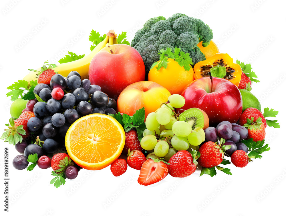 fruit and vegetables isolated png