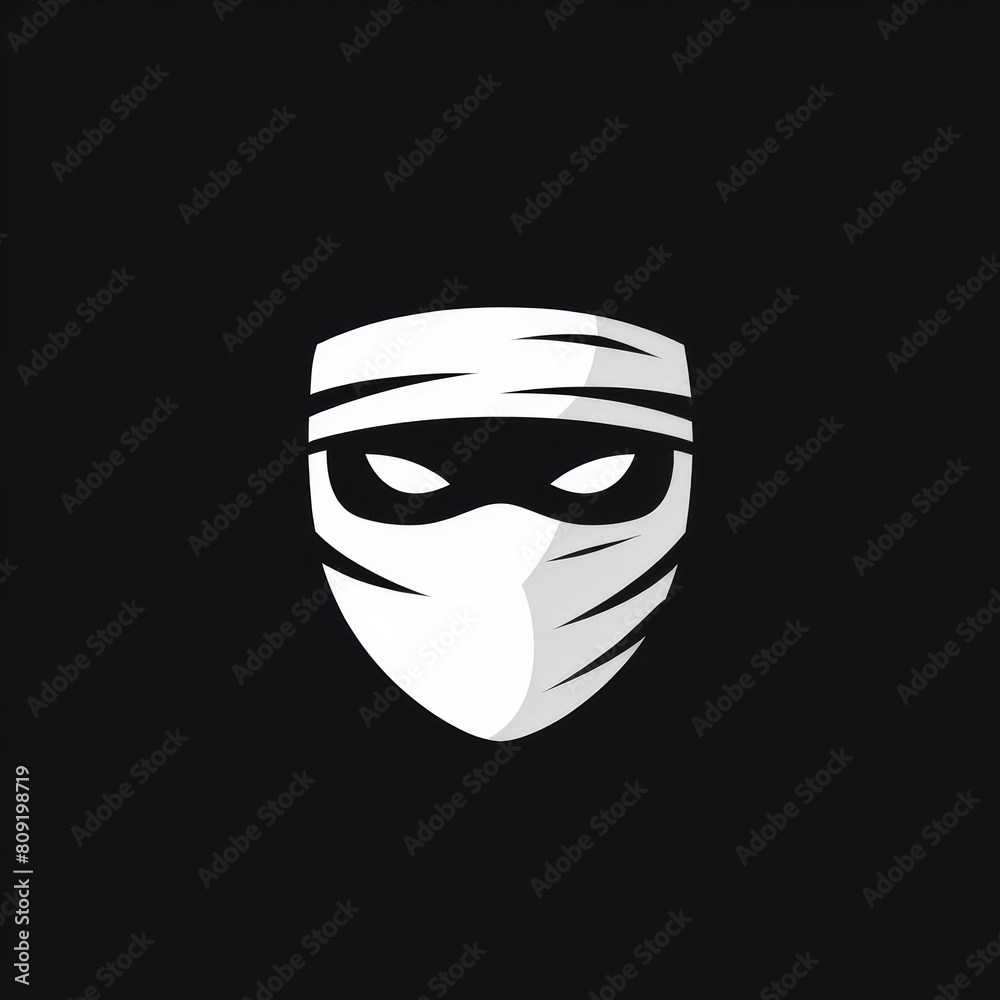 Minimalist Graphic Silhouette of a Ninja’s Head Minimalist Graphic Silhouette of a Ninja’s Head