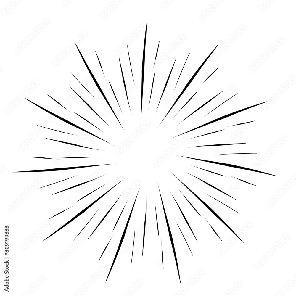 Hand drawn retro sunburst rays design elements Hand drawn retro sunburst rays design elements