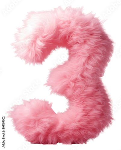 PNG Fur letter number 3 pink accessories accessory.