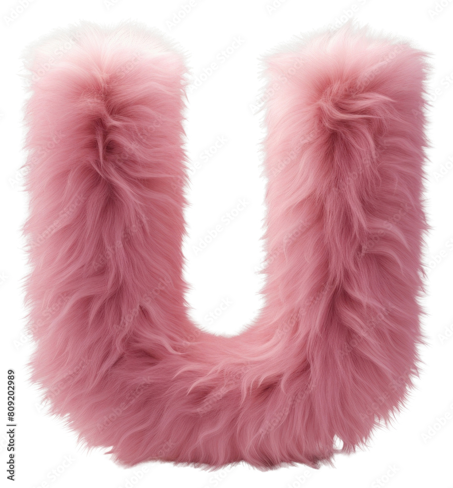 PNG Fur letter U pink accessories accessory PNG Fur letter U pink accessories accessory