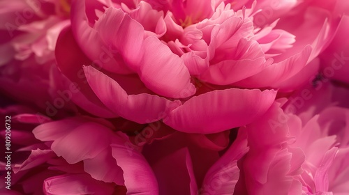 Fototapeta Naklejka Na Ścianę i Meble -  Close up of a blooming pink peony