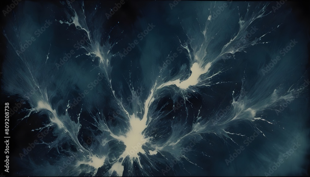 Obraz premium Clear Plain Shiny Warm Soft Vintage Bokeh Cloudy Wave Like Geometric Blue Background or Texture