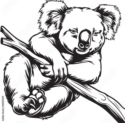 Wallpaper Mural lazy koala bear vector transparent background Torontodigital.ca