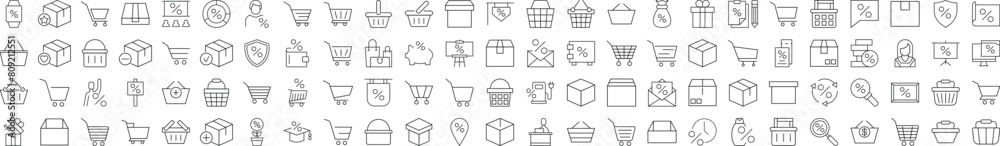 Shopping Icon Drawn with thin Line. Perfect for design, infographics, web sites, apps. Shopping Icon Drawn with thin Line. Perfect for design, infographics, web sites, apps.