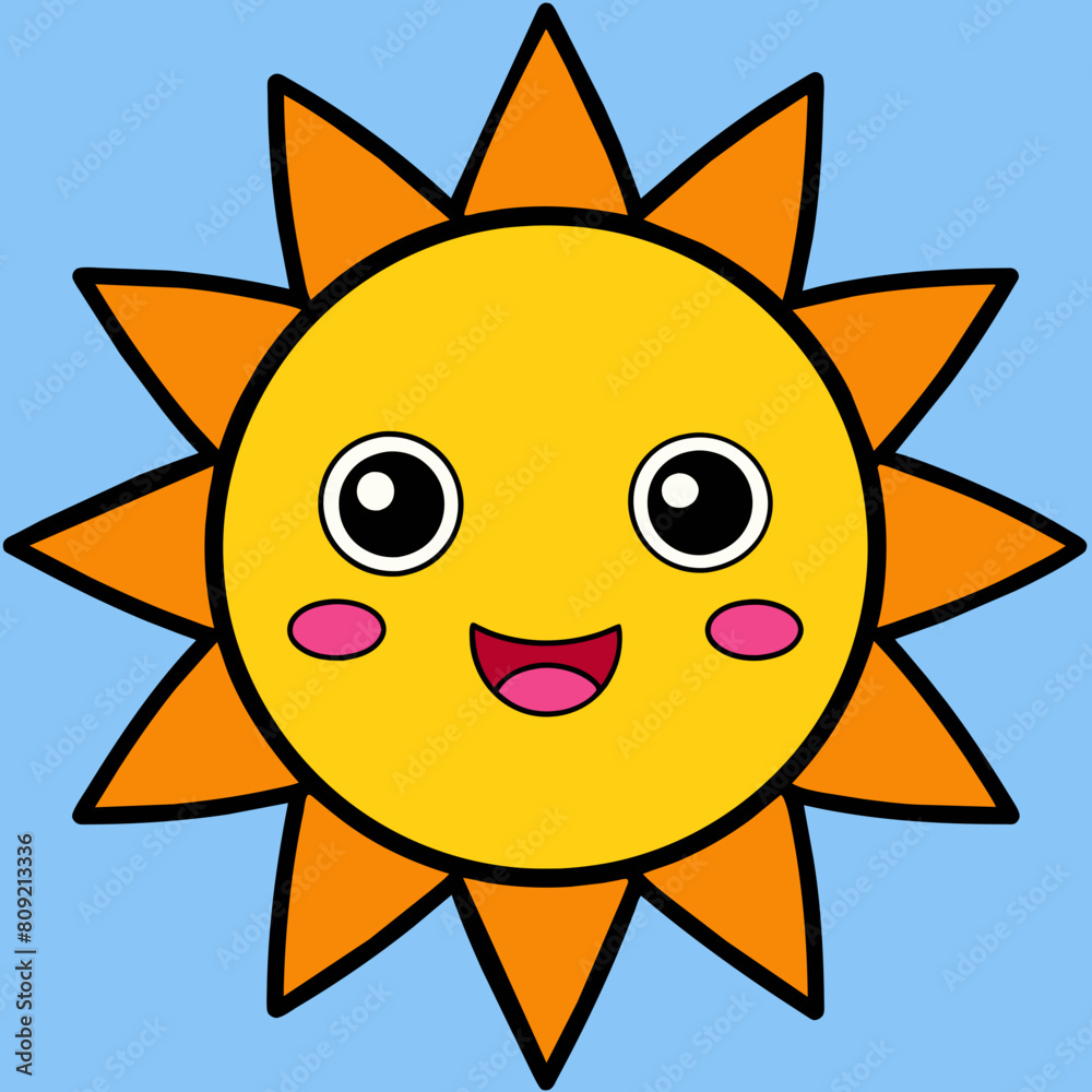 Happy sun vector illustration Happy sun vector illustration