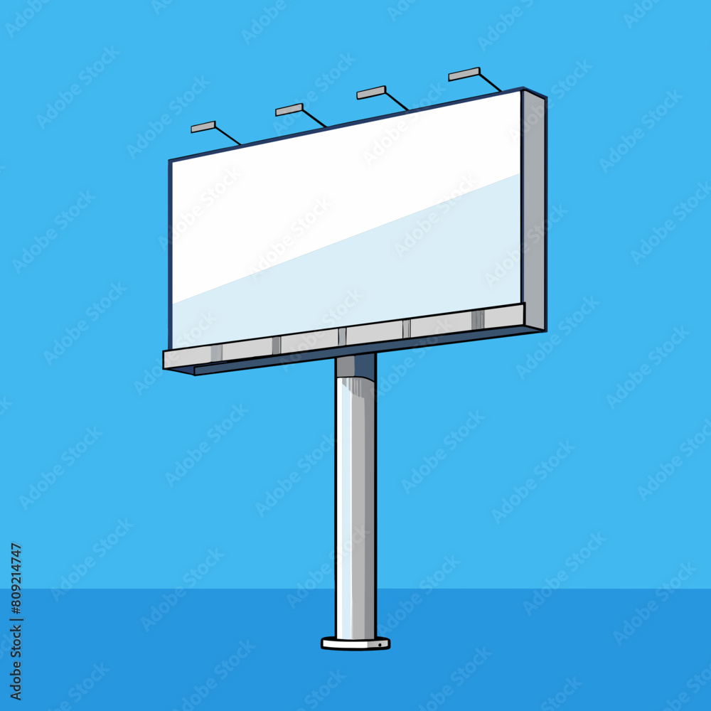 Fototapeta premium blank billboard on blue sky