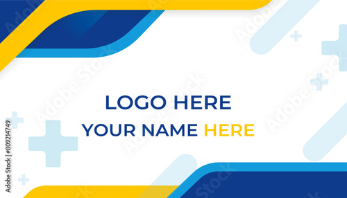 Tow sided business card design, vector file.