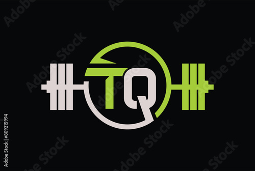 Fitness logo vector - letter T Q Logo. Gym and Fitness logo.
