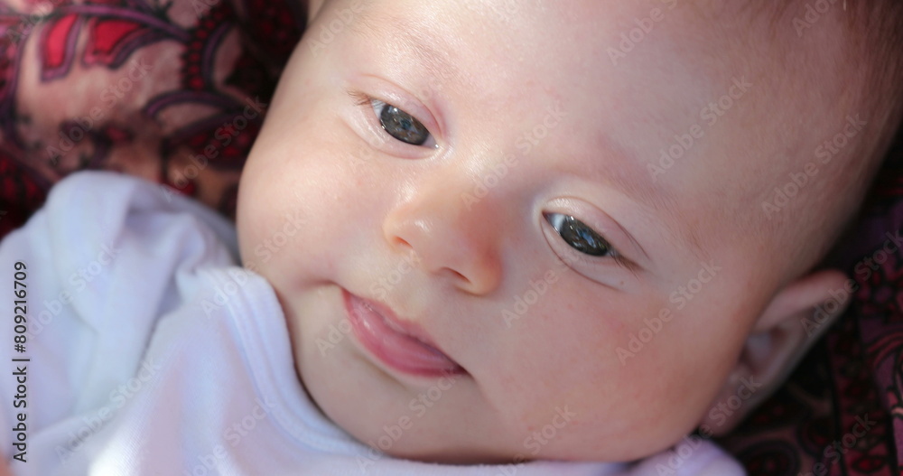 Cute newborn baby laid in ground portrait Cute newborn baby laid in ground portrait