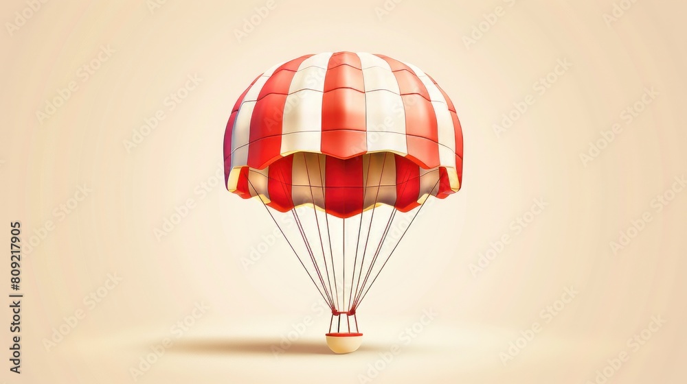 Obraz premium A sleek vector icon of a parachute, designed in a clean and modern style for diverse applications