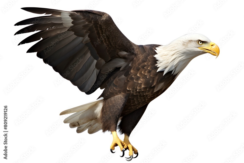 Image of an eagle is spreading its wings and flying. Birds. Wildlife Animals. Illustration, Generative AI.
Image of an eagle is spreading its wings and flying. Birds. Wildlife Animals. Illustration, Generative AI.