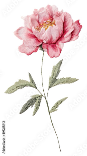 PNG  Little Peony embroidery pattern flower