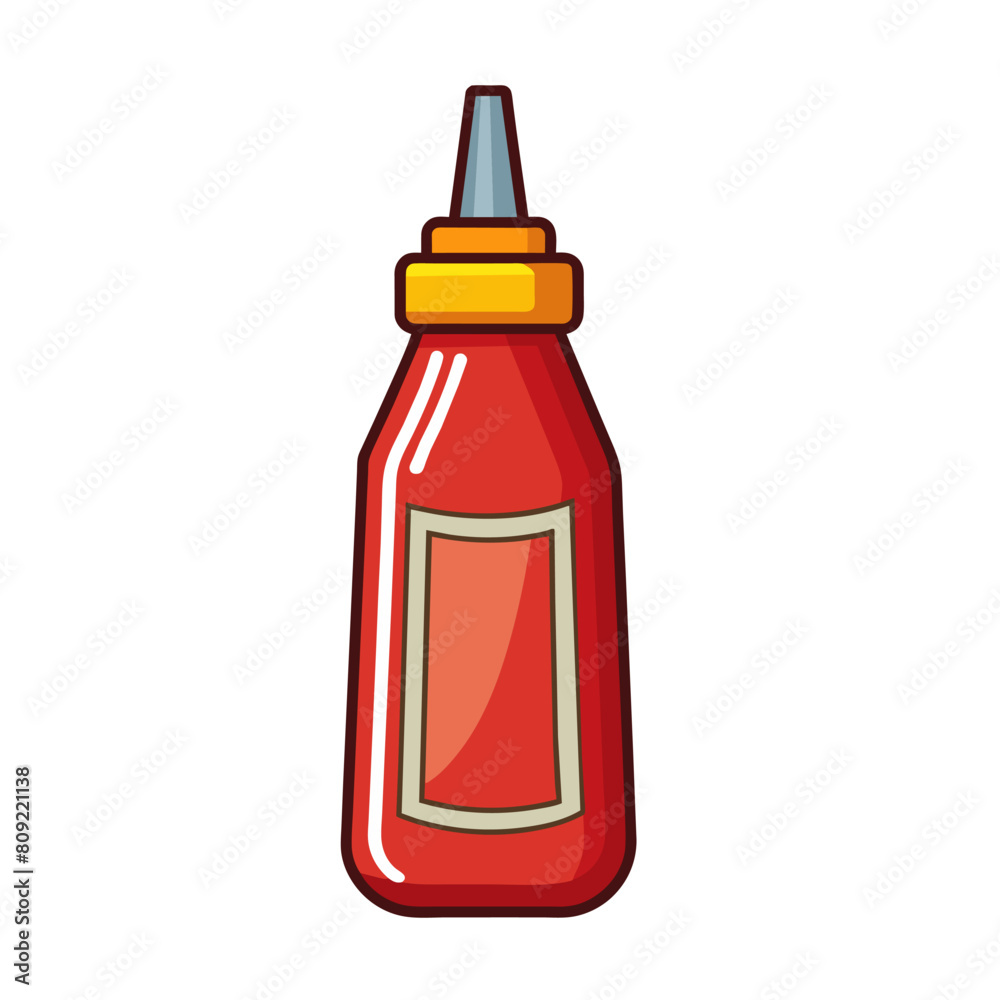 tomato ketchup bottle isolated on white background vector illustration tomato ketchup bottle isolated on white background vector illustration