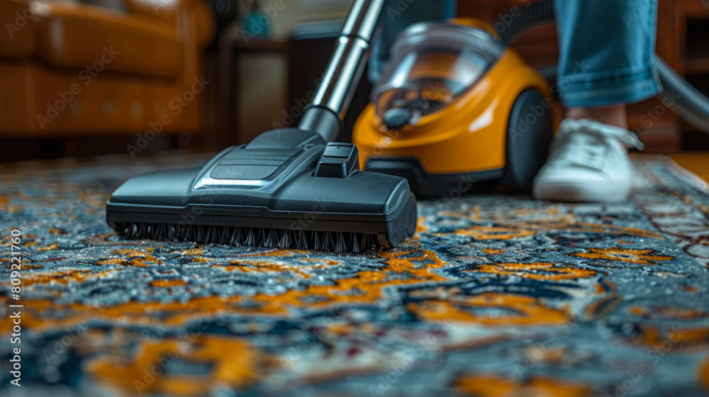 Efficient Home Cleaning: Vacuuming a Decorative Carpet Efficient Home Cleaning: Vacuuming a Decorative Carpet