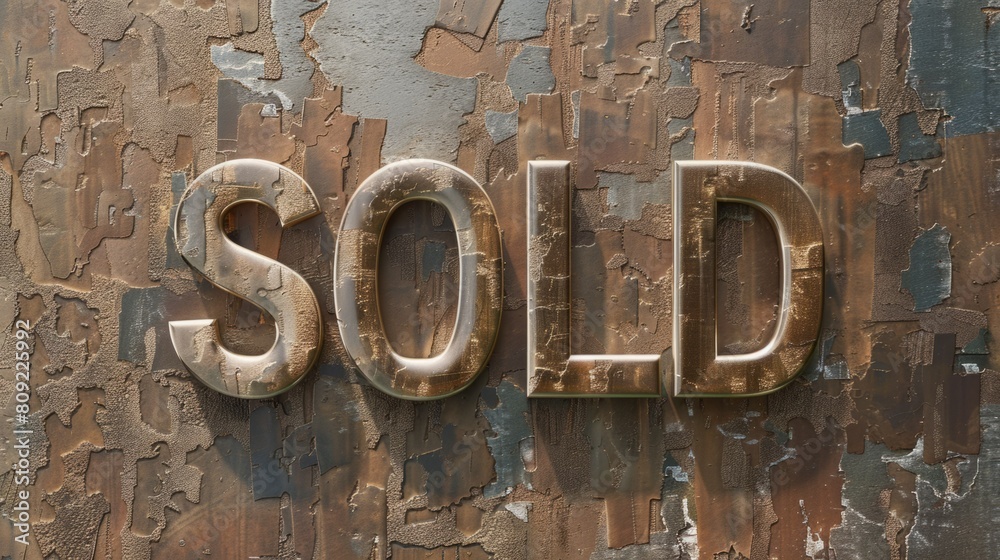 Beige Glossy Surface Sold concept art poster. Beige Glossy Surface Sold concept art poster.