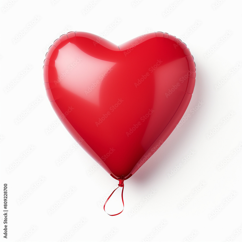 red heart shaped balloon on white red heart shaped balloon on white