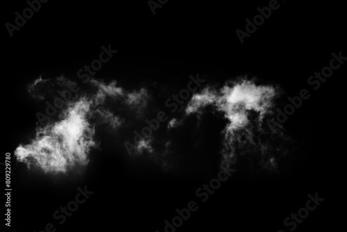 Extreme resolution clouds overlay, black background