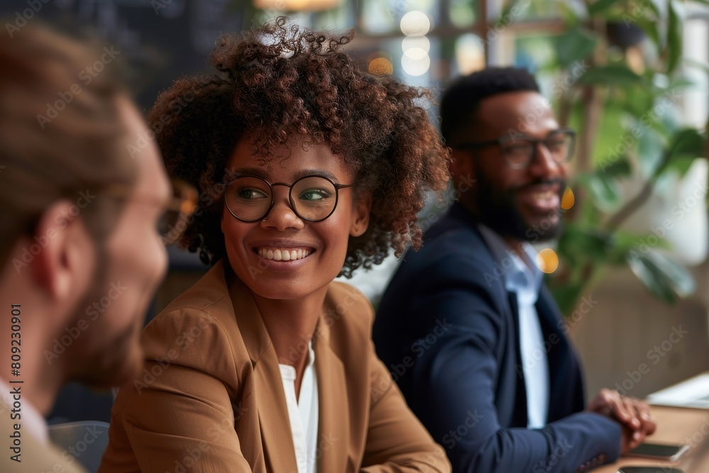 Diverse group of professionals engaged in networking discussions around a conference table, A diverse group of professionals networking at a conference Diverse group of professionals engaged in networking discussions around a conference table, A diverse group of professionals networking at a conference