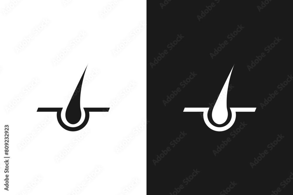 Hair treatment and care icon. Vector shampoo label isolated on white. Hair treatment and care icon. Vector shampoo label isolated on white.