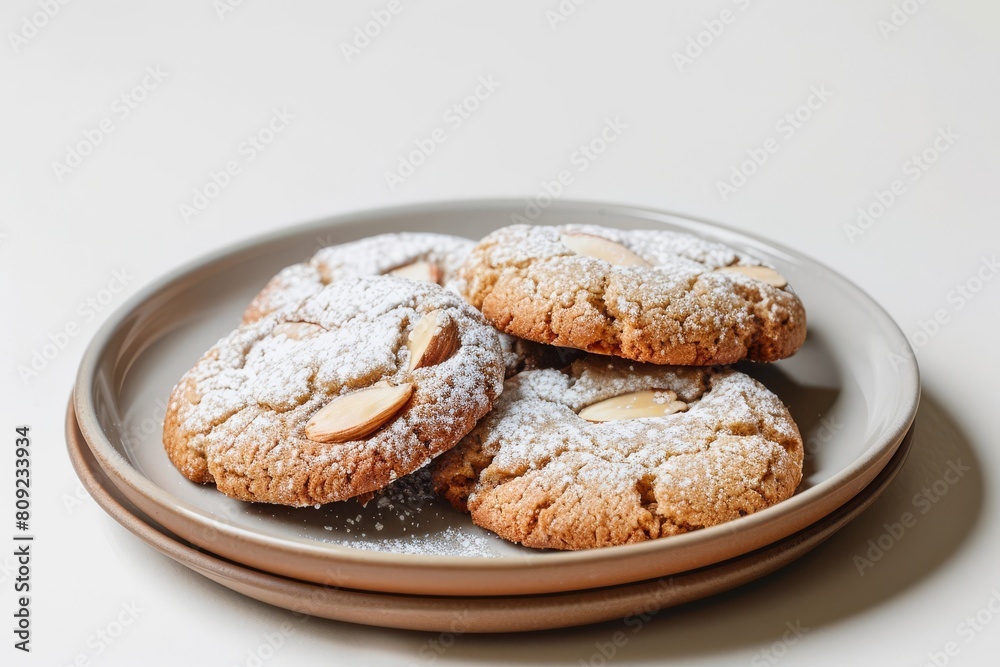 Golden Almond Cookies on Delicate Doilies Golden Almond Cookies on Delicate Doilies